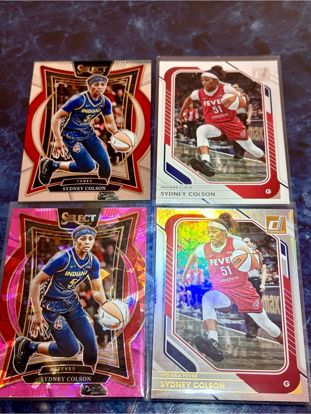 Sydney Colson Basketball Cards Indiana Fever Lot of 4